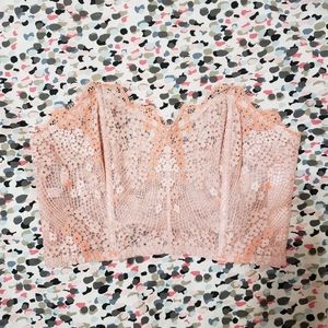 Victoria's Secret knit lace floral Bustier